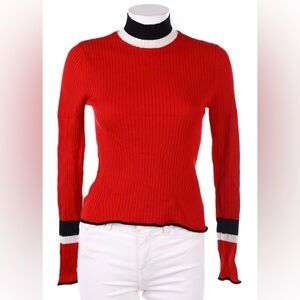 Zara Knit Turtleneck Top/Pullover with Stripes
